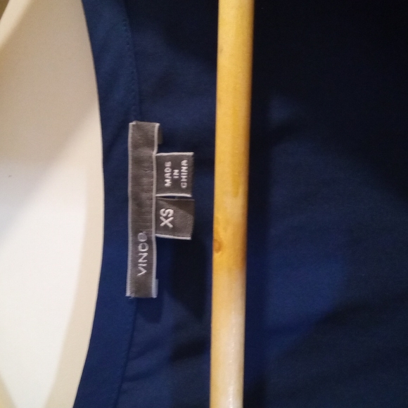 Vince Dark Blue Button and Draw String Mini Dress Size XS - Picture 2 of 7